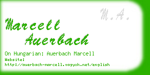 marcell auerbach business card